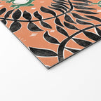 Froggie Ogee - papaya, green, and black Welcome Mat Gallery Image 2