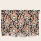 Froggie Ogee - papaya, green, and black Wall Hanging Gallery Image 1