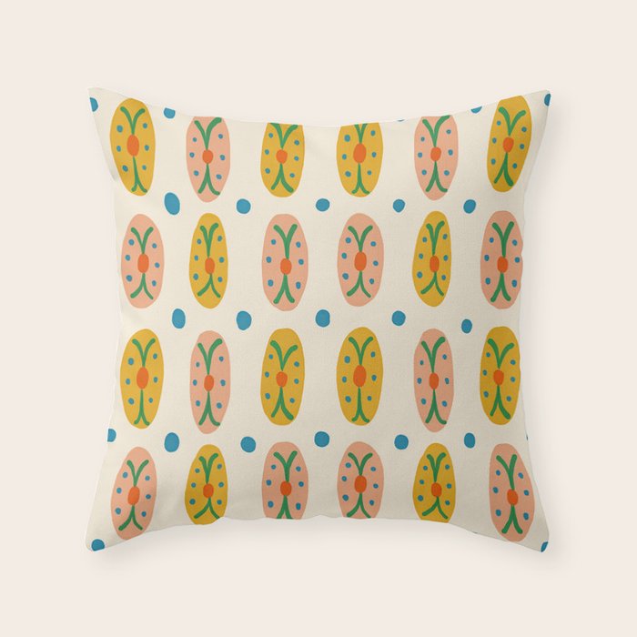 Ovals and Dots Throw Pillow Gallery Image 6