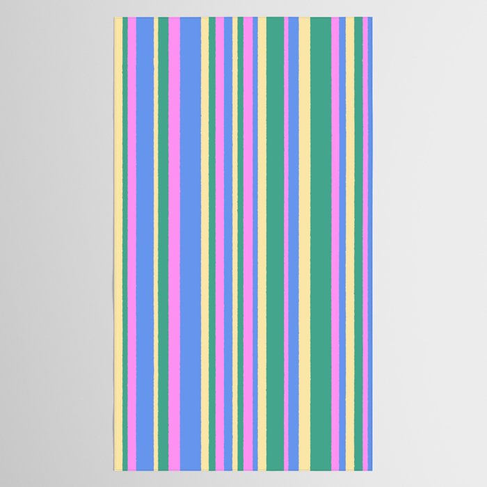 Classic Stripes XV - 90s Pastel Tablecloth Gallery Image 2