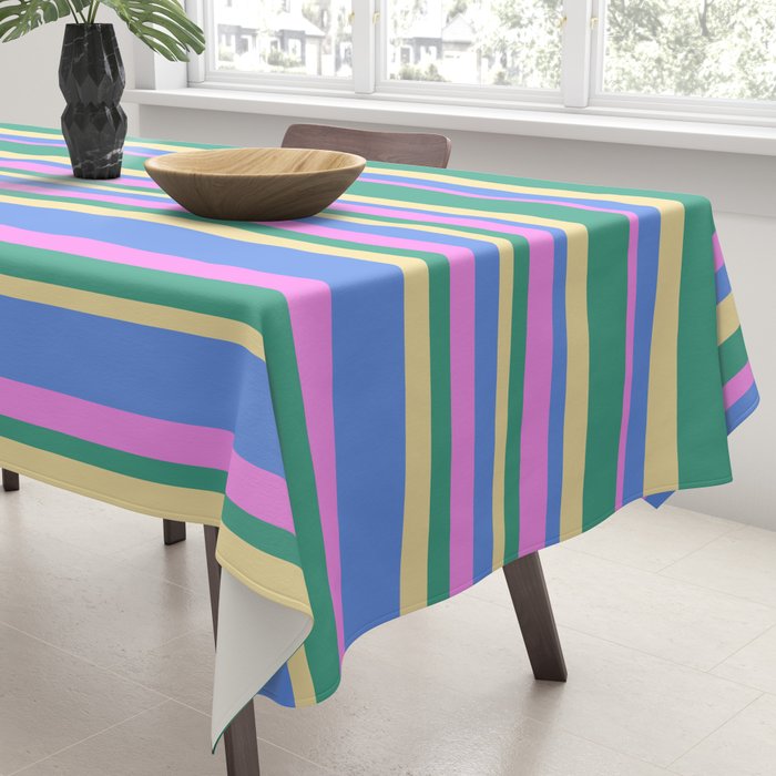 Classic Stripes XV - 90s Pastel Tablecloth Gallery Image 3