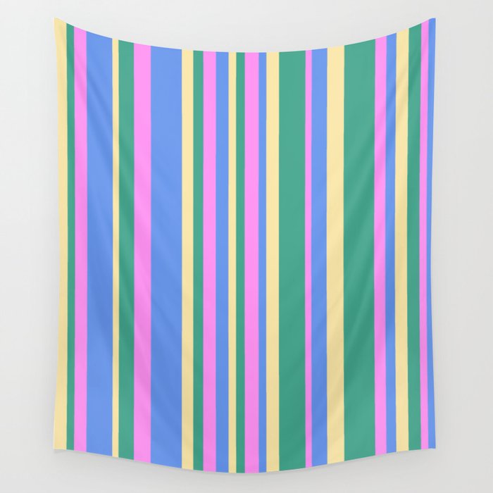 Classic Stripes XV - 90s Pastel Wall Tapestry Gallery Image 4
