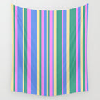 Classic Stripes XV - 90s Pastel Wall Tapestry Gallery Image 4