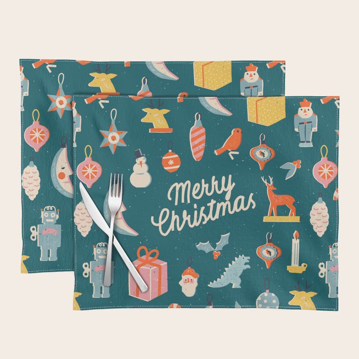 Christmas vintage toys Placemat Gallery Image 1