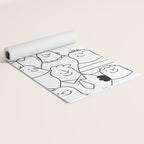 Funny diverse people crowd cartoon pattern Yoga Mat Gallery Image 2