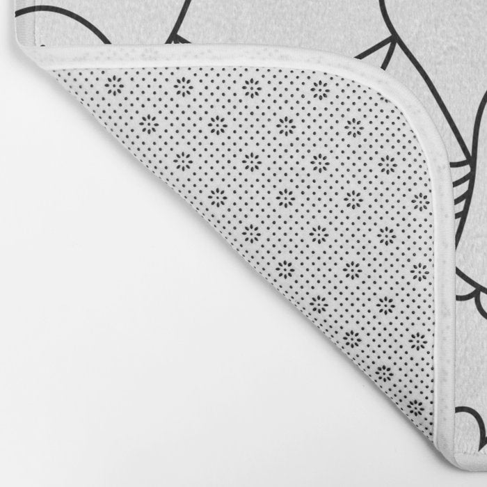 Funny diverse people crowd cartoon pattern Bath Mat Gallery Image 2