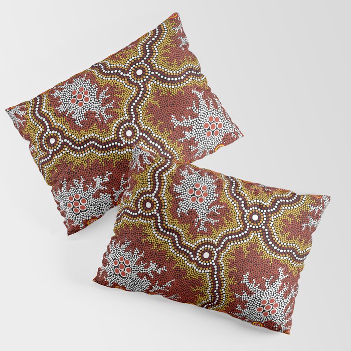 Aboriginal Art Authentic â Mountains Pillow Sham Gallery Image 1