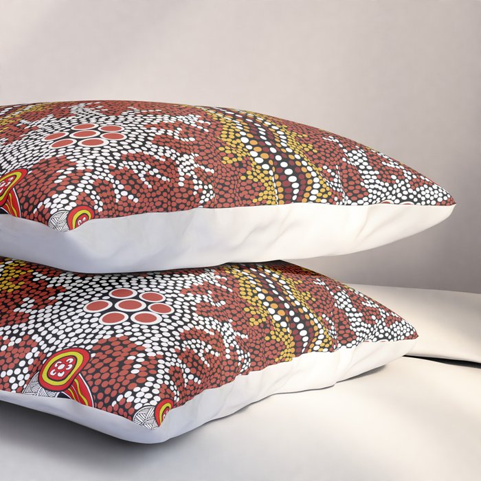 Aboriginal Art Authentic â Mountains Pillow Sham Gallery Image 3
