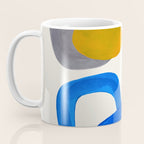 Mid Century Modern Abstract Minimalist Fun Colorful Shapes Marine Green Retro Vintage Fun Shapes Coffee Mug Gallery Image 3