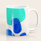 Mid Century Modern Abstract Minimalist Fun Colorful Shapes Marine Green Retro Vintage Fun Shapes Coffee Mug Gallery Image 1