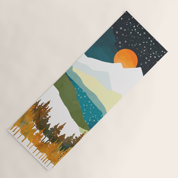 Winters Night Yoga Mat Gallery Image 1
