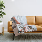 Summer In Greece Art Print | Pink Flowers Photo | Crete Island Holiday | Europe Travel Photography Throw Blanket Gallery Image 1