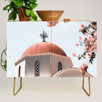 Summer In Greece Art Print | Pink Flowers Photo | Crete Island Holiday | Europe Travel Photography Credenza Gallery Image 1