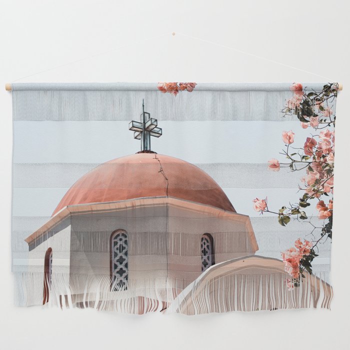 Summer In Greece Art Print | Pink Flowers Photo | Crete Island Holiday | Europe Travel Photography Wall Hanging Gallery Image 1