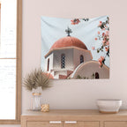 Summer In Greece Art Print | Pink Flowers Photo | Crete Island Holiday | Europe Travel Photography Wall Tapestry Gallery Image 2