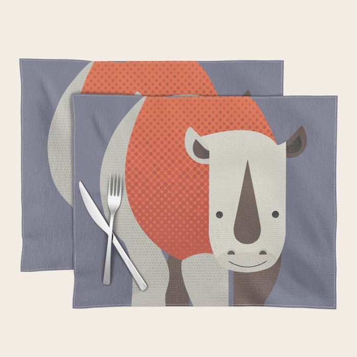 Whimsy Rhinoceros Placemat Gallery Image 1