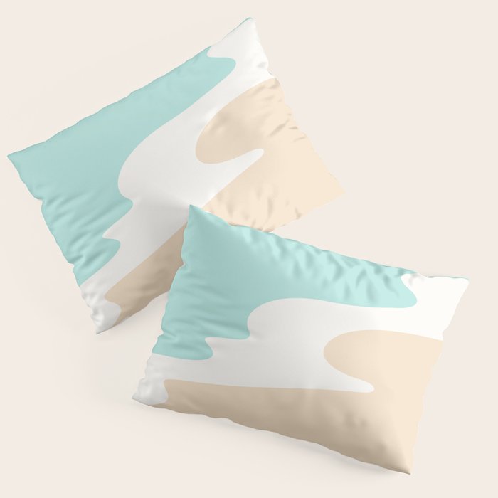 Sand and Sea Coastal Shoreline Pillow Sham Gallery Image 3