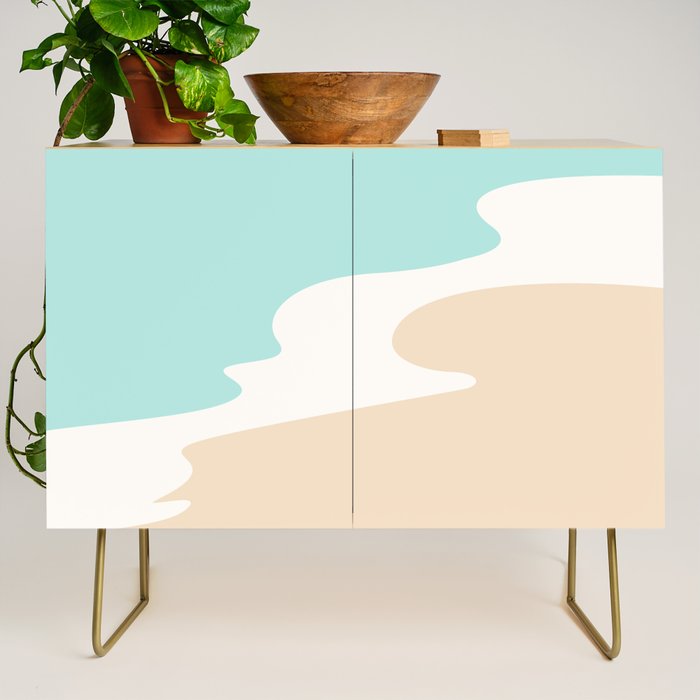 Sand and Sea Coastal Shoreline Credenza Gallery Image 1