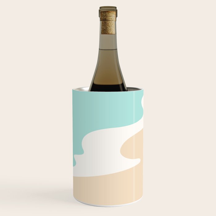 Sand and Sea Coastal Shoreline Wine Chiller Gallery Image 1