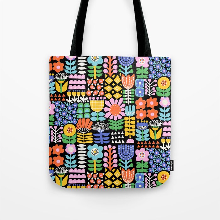 Maximalist Flower Collage Tote Bag Gallery Image 1