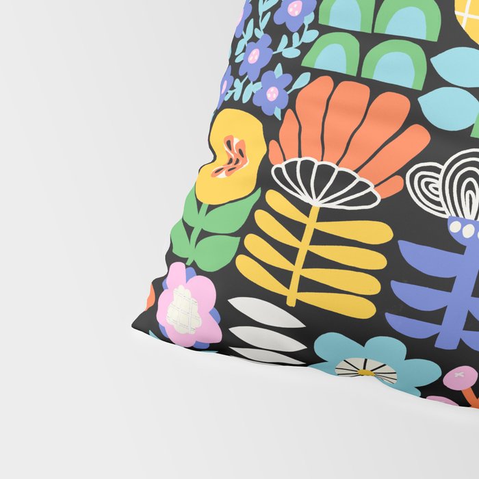 Maximalist Flower Collage Pillow Sham Gallery Image 4