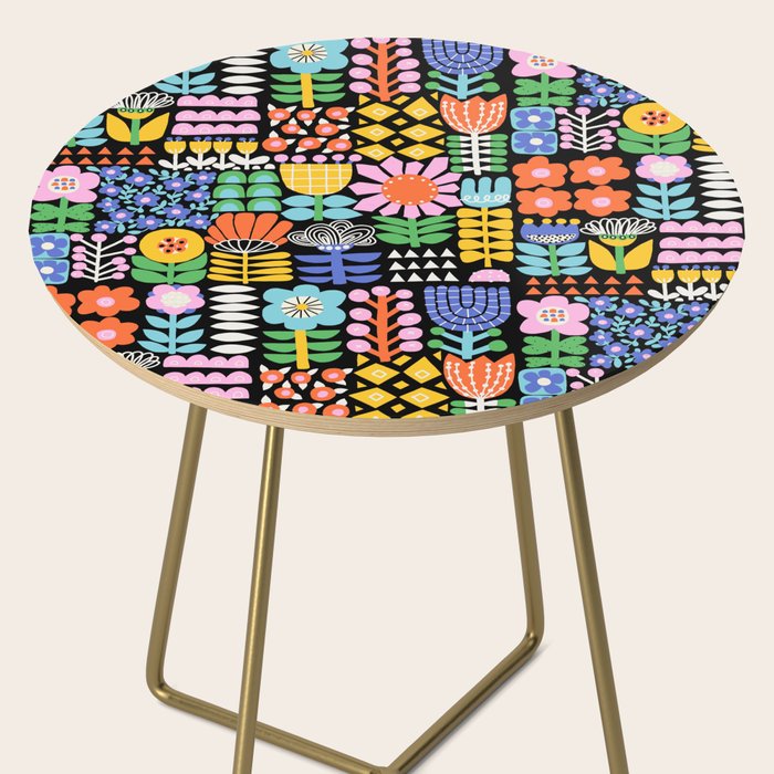 Maximalist Flower Collage Side Table Gallery Image 2