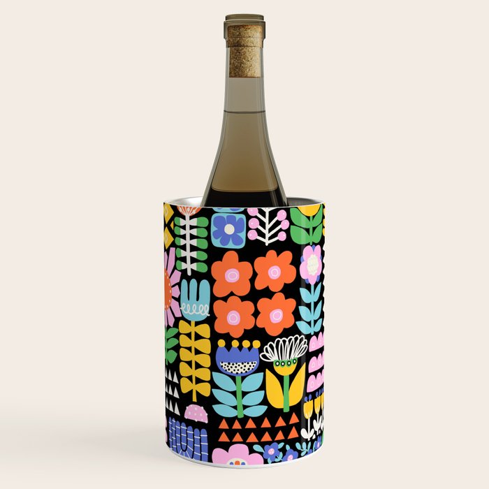 Maximalist Flower Collage Wine Chiller Gallery Image 3