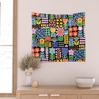 Maximalist Flower Collage Wall Tapestry Gallery Image 2