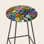 Maximalist Flower Collage Stool Gallery Image 2