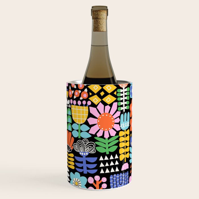 Maximalist Flower Collage Wine Chiller Gallery Image 1