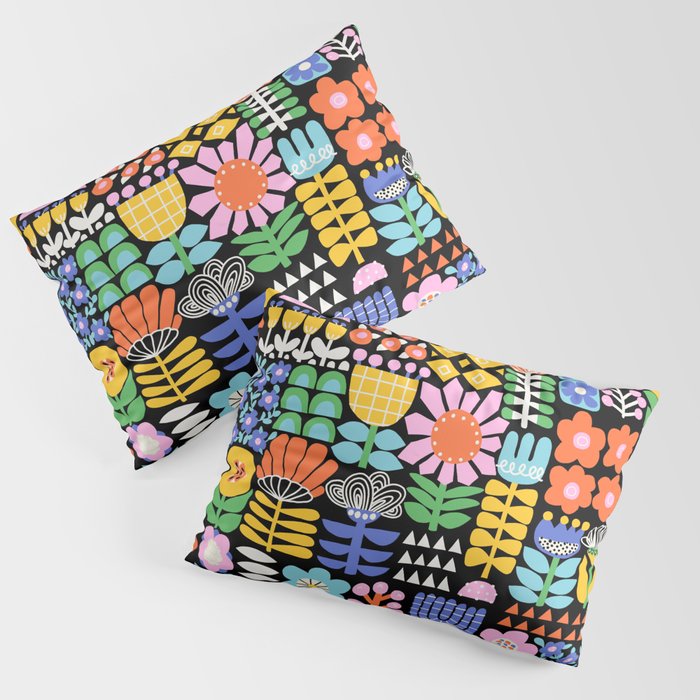 Maximalist Flower Collage Pillow Sham Gallery Image 1