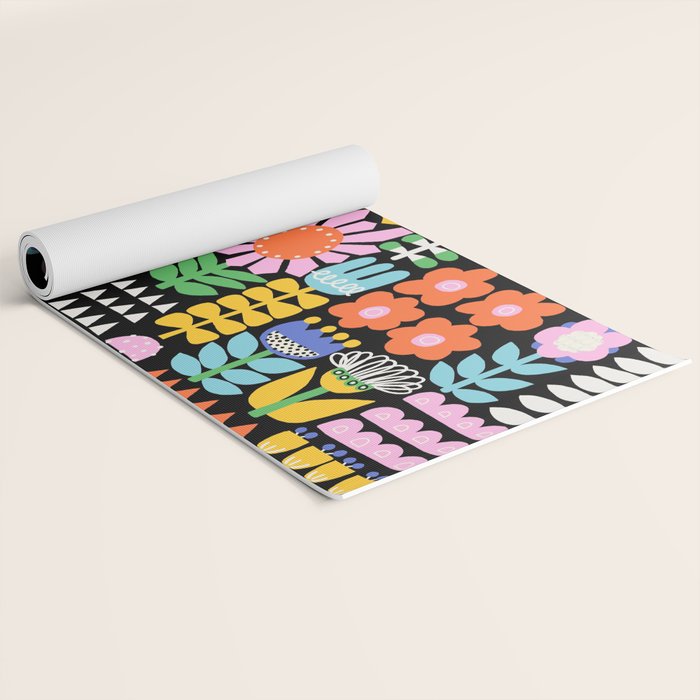 Maximalist Flower Collage Yoga Mat Gallery Image 2