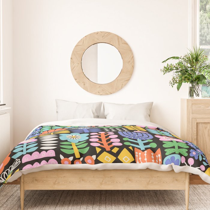 Maximalist Flower Collage Duvet Cover Gallery Image 3