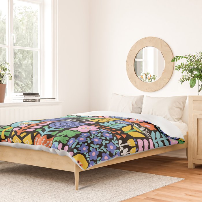 Maximalist Flower Collage Duvet Cover Gallery Image 2
