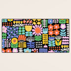 Maximalist Flower Collage Desk Mat Gallery Image 3