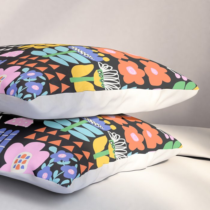 Maximalist Flower Collage Pillow Sham Gallery Image 3