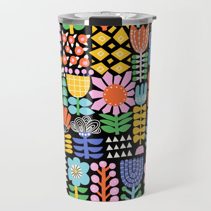 Maximalist Flower Collage Travel Mug Gallery Image 1