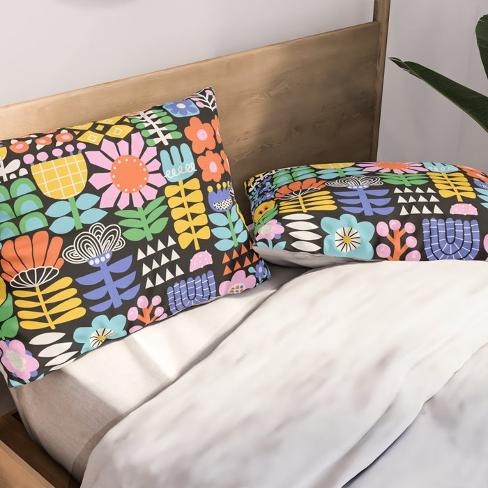 Maximalist Flower Collage Pillow Sham Gallery Image 2