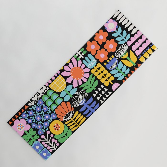 Maximalist Flower Collage Yoga Mat Gallery Image 1