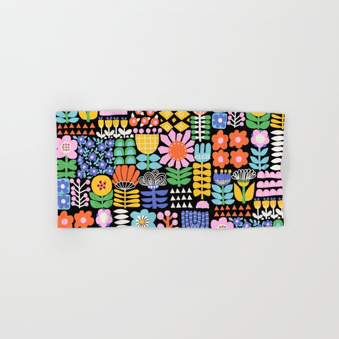Maximalist Flower Collage Bath Towel Gallery Image 1