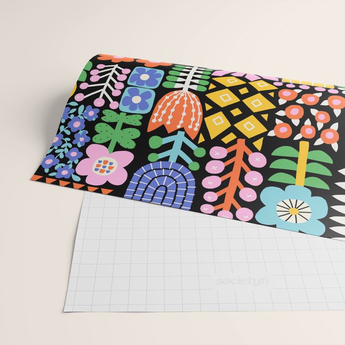 Maximalist Flower Collage Wrapping Paper Gallery Image 2