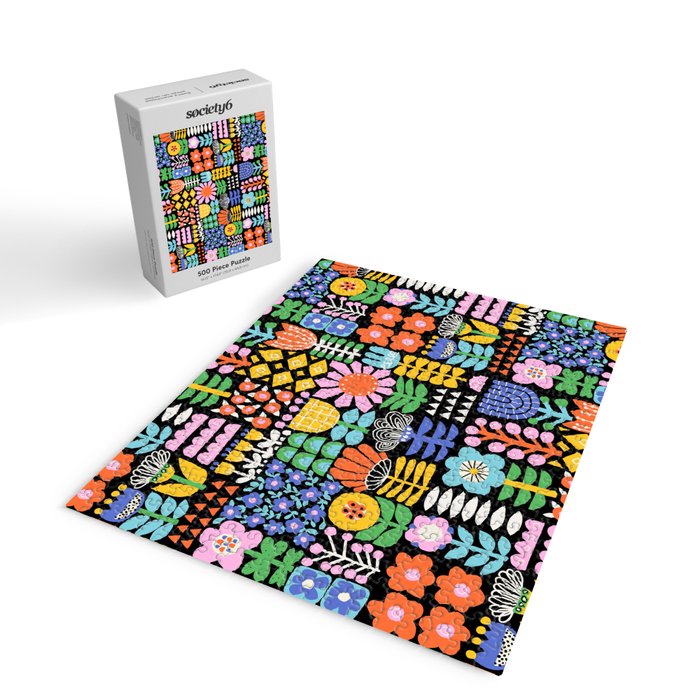 Maximalist Flower Collage Jigsaw Puzzle Gallery Image 2