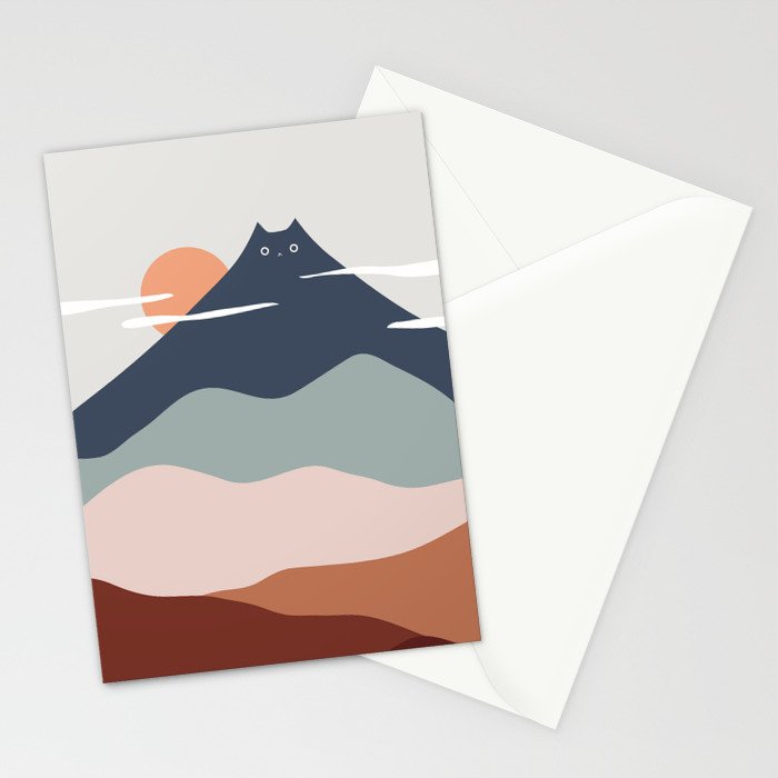 Cat Landscape 21 Stationery Card Gallery Image 2