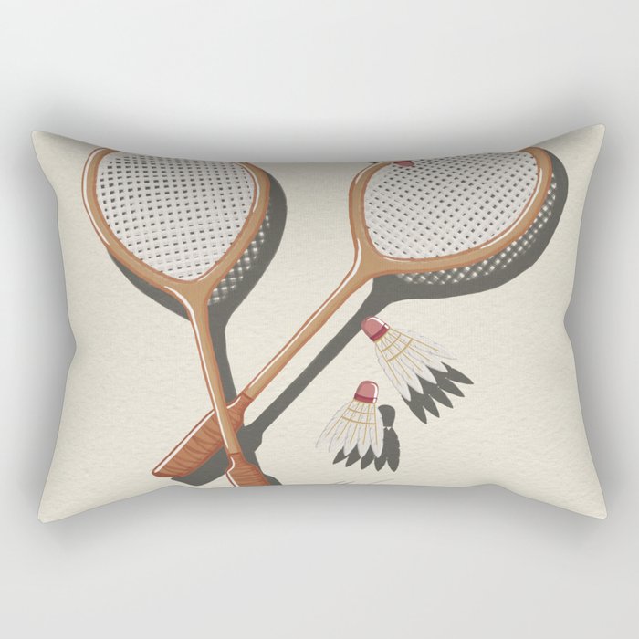 Badminton Retro Rectangular Pillow Gallery Image 2