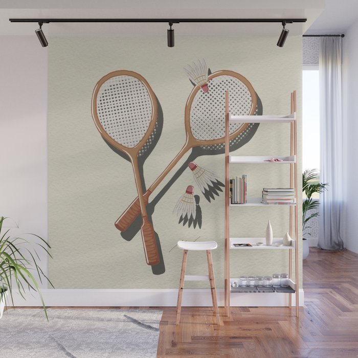 Badminton Retro Wall Mural Gallery Image 1