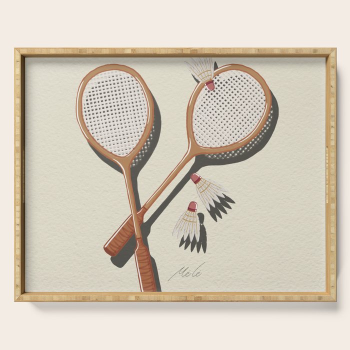 Badminton Retro Serving Tray Gallery Image 1