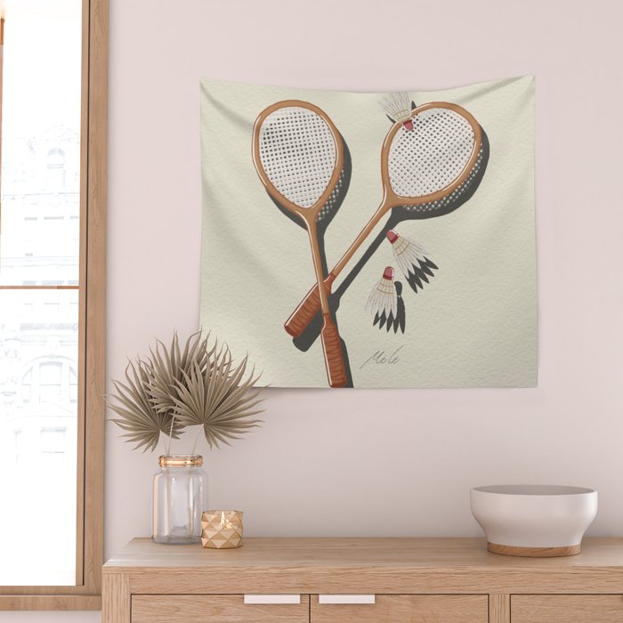 Badminton Retro Wall Tapestry Gallery Image 2