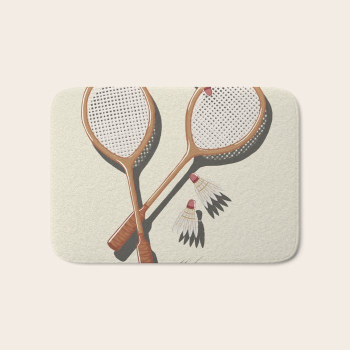 Badminton Retro Bath Mat Gallery Image 1