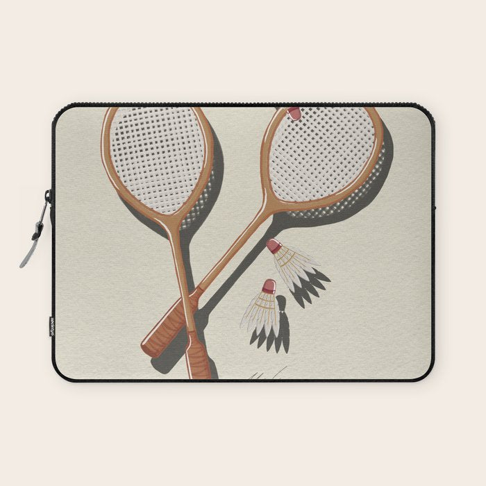 Badminton Retro Laptop Sleeve Gallery Image 1