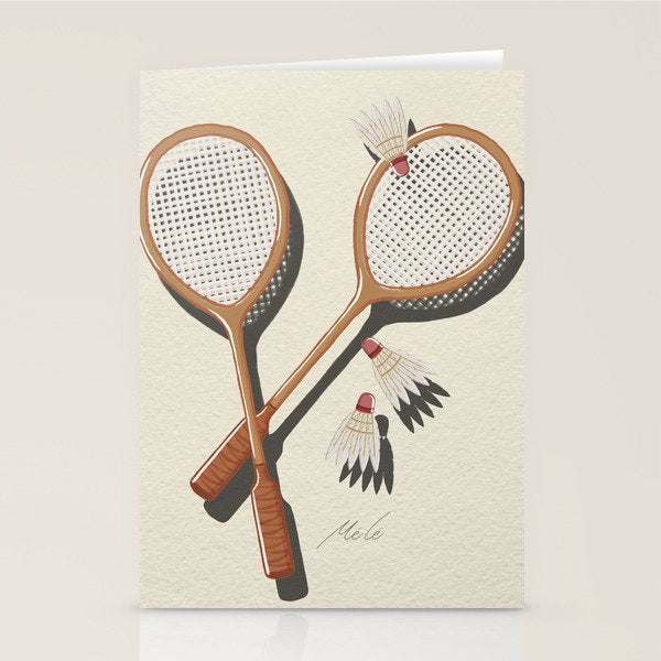 Badminton Retro Stationery Card Gallery Image 2
